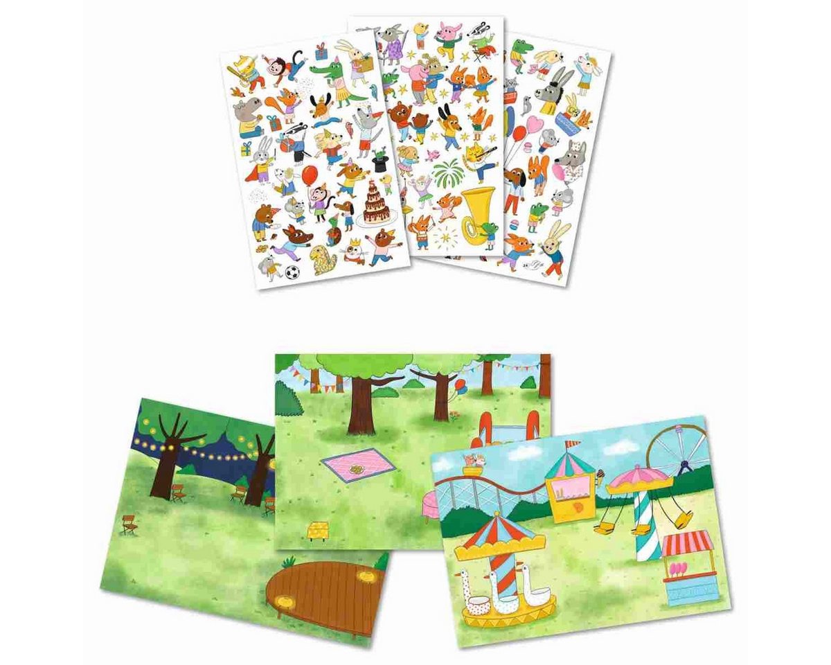 DJECO Kreativset Rubbelbilder: Party Time Kreativset für Kinder Bild 5