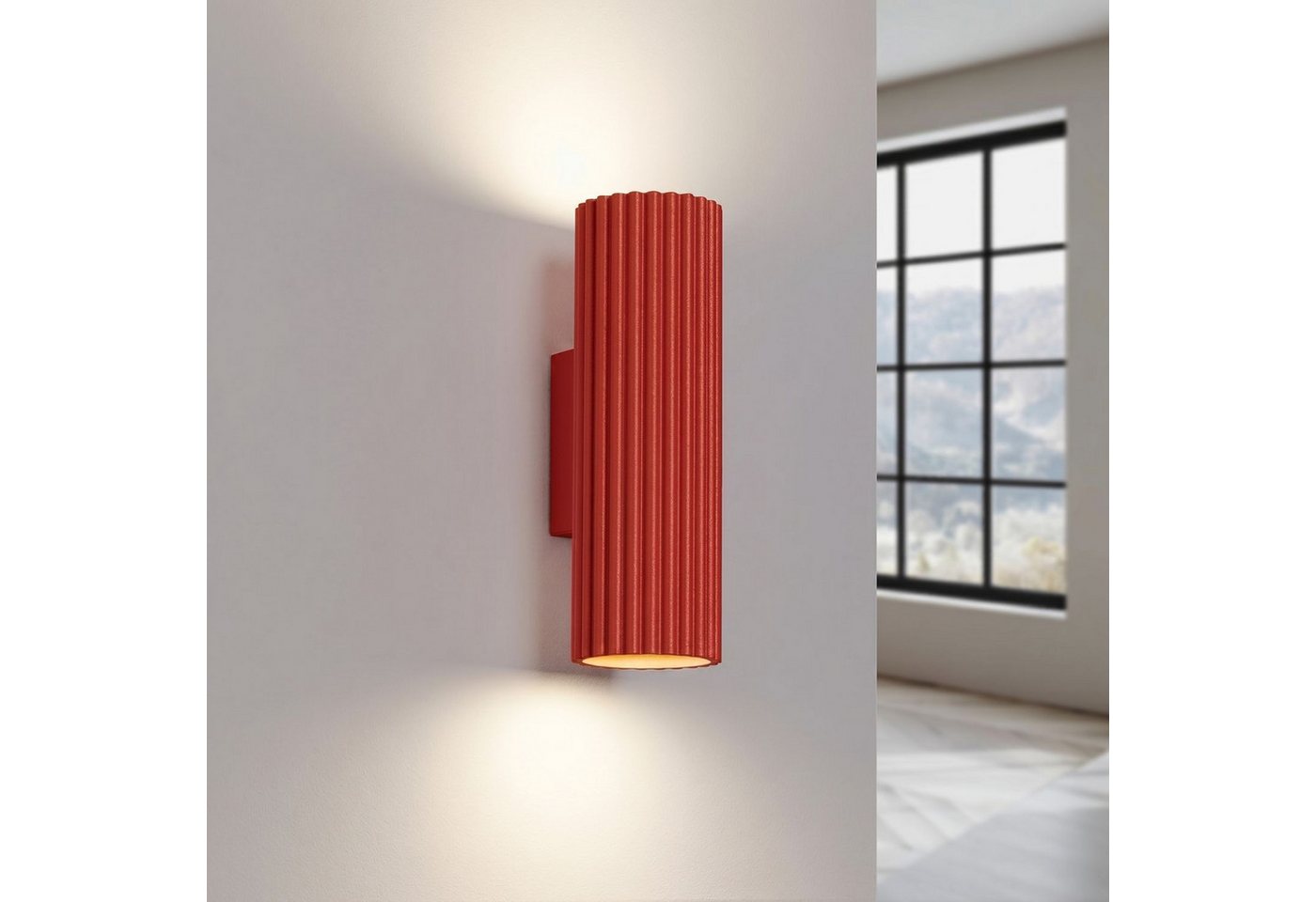 Licht-Erlebnisse Wandleuchte BERTA, ohne Leuchtmittel, GU10 Up Down 20 cm hoch 2-flammig Modern Wandleuchte