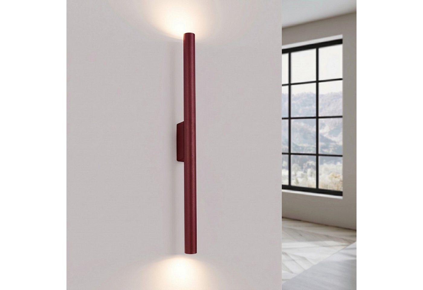 Licht-Erlebnisse Wandleuchte PETERA, ohne Leuchtmittel, Up Down 50 cm hoch G9 2-flammig Modern