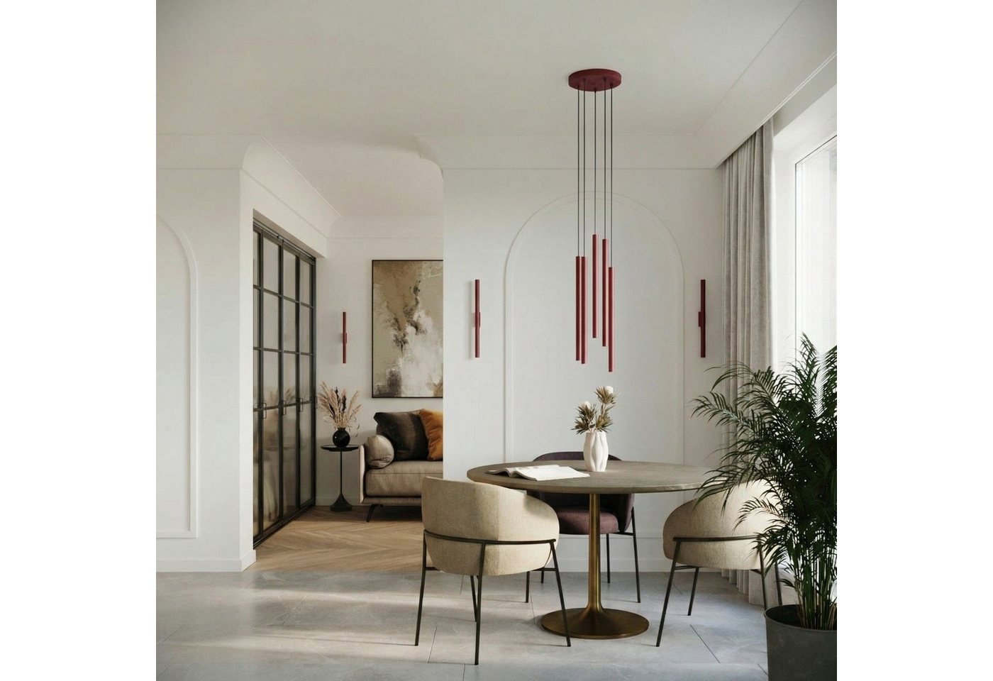Licht-Erlebnisse Wandleuchte PETERA, ohne Leuchtmittel, Up Down 50 cm hoch G9 2-flammig Modern Bild 2