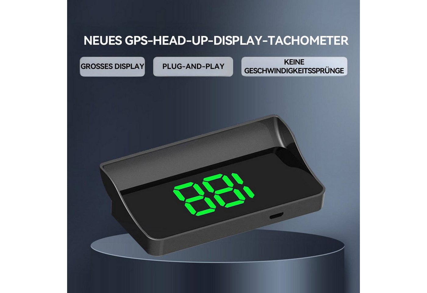 FELIXLEO Head Up Display Head Up Display GPS Tacho digital für Auto Motorrad Plug & Play