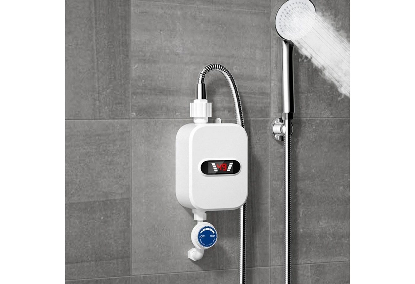 FELIXLEO Küchenarmatur Elektrischer Durchlauferhitzer LCD Edelstahl für Dusche Bild 4