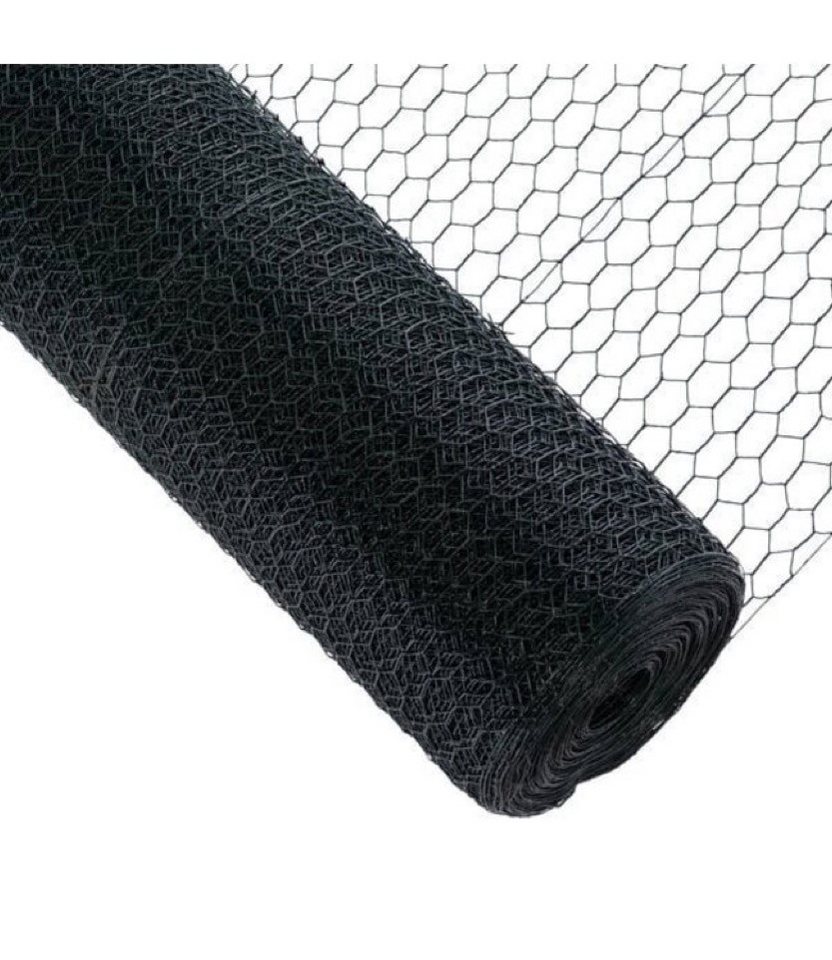 Garmix Sechseckgeflecht Kaninchendraht Grün 25mm 50cm 25m 1,0mm EXTRA PVC