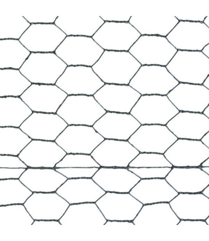 Garmix Sechseckgeflecht Kaninchendraht Grün 25mm 50cm 25m 1,0mm EXTRA PVC Bild 2