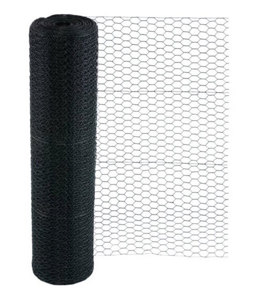 Garmix Sechseckgeflecht Kaninchendraht Grün 25mm 50cm 25m 1,0mm EXTRA PVC Bild 5