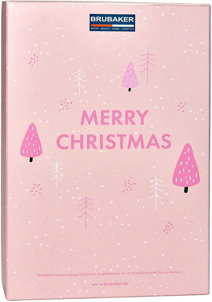 BRUBAKER befüllbarer Adventskalender Adventskalender zum Befüllen - Rosa Weihnachten (Kalender, 1-tlg), DIY Weihnachtskalender - 32,5 cm groß aus Pappe Bild 3