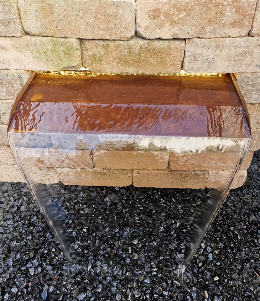Jürgen Bocker - Gartenambiente Wasserfall Wasserfall 60 cm langer Auslauf Cortenstahl incl. LED Sets, 60,00 cm Breite Bild 2