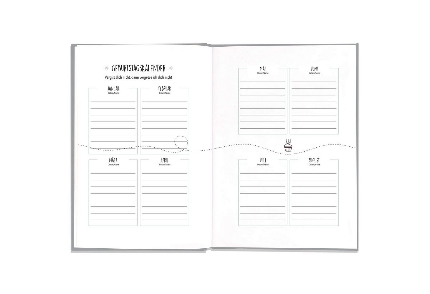 CUPCAKES & KISSES Poesiealbum Freundebuch für Erwachsene zum Ausfüllen