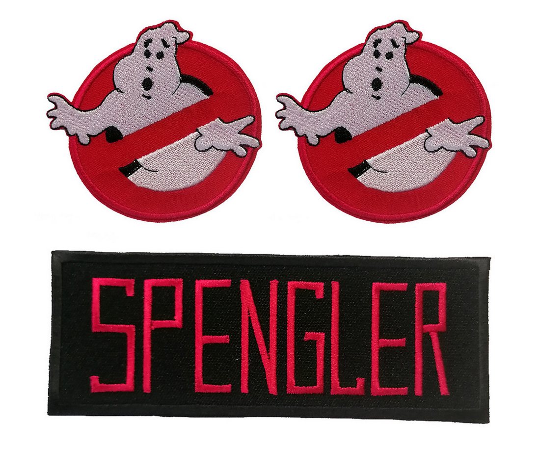 Catch the Patch Aufnäher Bügelbild, Aufbügler, Applikationen, Patches, Flicken, zum aufbügeln, Polyester, Ghostbuster Set 3 Stück Spengler Logo Film Bild 4