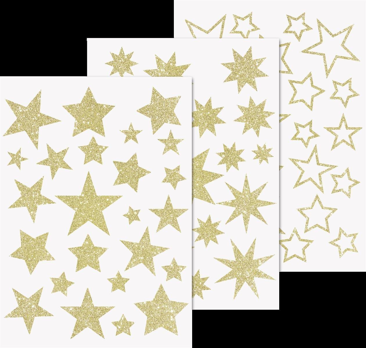 Heyda Sticker Heyda 203584469 Fenster Sticker „Sterne“ glitter-gold Bild 2