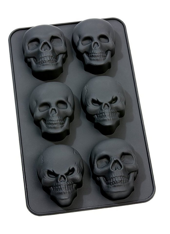 Geda Labels GmbH Backform Totenkopf, (1-tlg), Schwarz, 27 x 18 x 5,2 cm, spülmaschinengeeignet, mikrowellengeeignet Bild 5