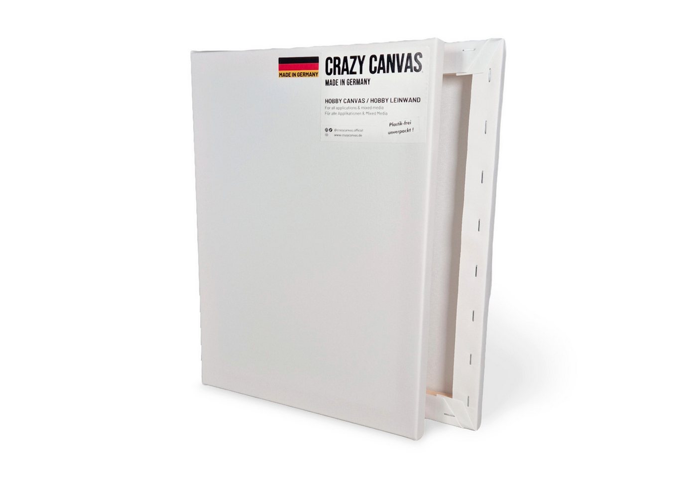 Crazy Canvas Leinwand HOBBY 20x30 cm 2er Pack, Keilrahmen, feine Struktur, versandfrei, 270 g/m², universal grundiert, Made in Berlin Bild 5
