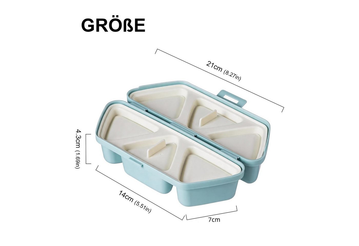 FOUORTUNATE-BEE Sushi-Roller Dreieckige Onigiri Form 6er Set Sushi Reismacher Antihaft Form, Onigiri Maker für Bento Lunchbox Picknick Camping Reis Snacks Bild 4