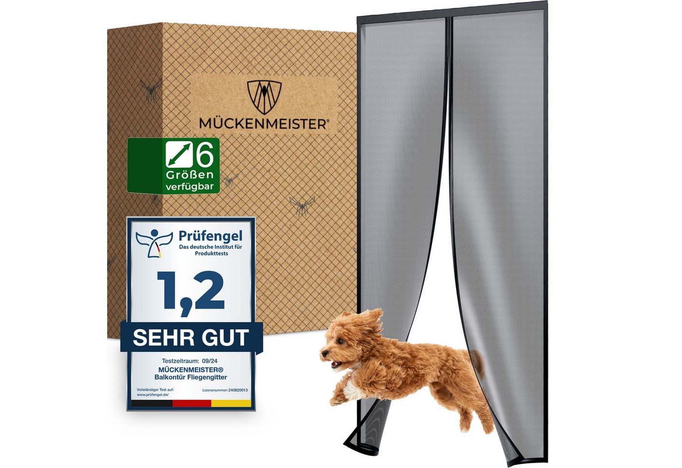 MÜCKENMEISTER Insektenschutz-Tür - Fliegengitter Balkontür mit Magnet - Insektenschutz Terassentür, Größen: 200x90, 210x90, 210x100, 220x100, 220x110, 220x120 Bild 2