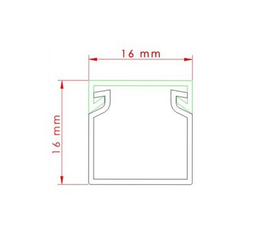 ARLI Kabelkanal Schraubbar mit Bodenlochung (9m Set, 9-St), PVC, schwer entflammbar, IP-Bewertung: IP40 Bild 5
