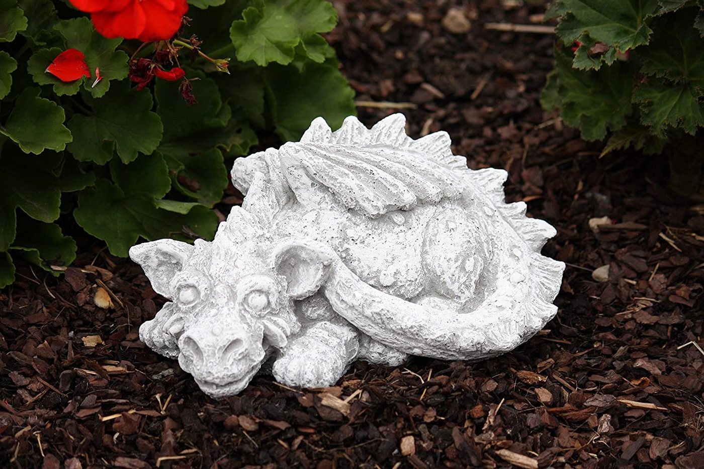 Stone and Style Gartenfigur Frostfeste Steinfigur Drache Flokii Bild 2