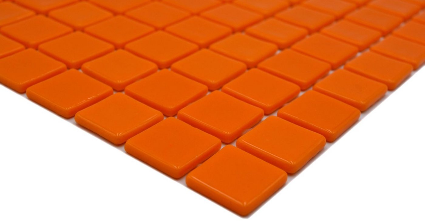 Mosani Mosaikfliesen Recycling Glasmosaik Mosaikfliesen orange glänzend Bild 2