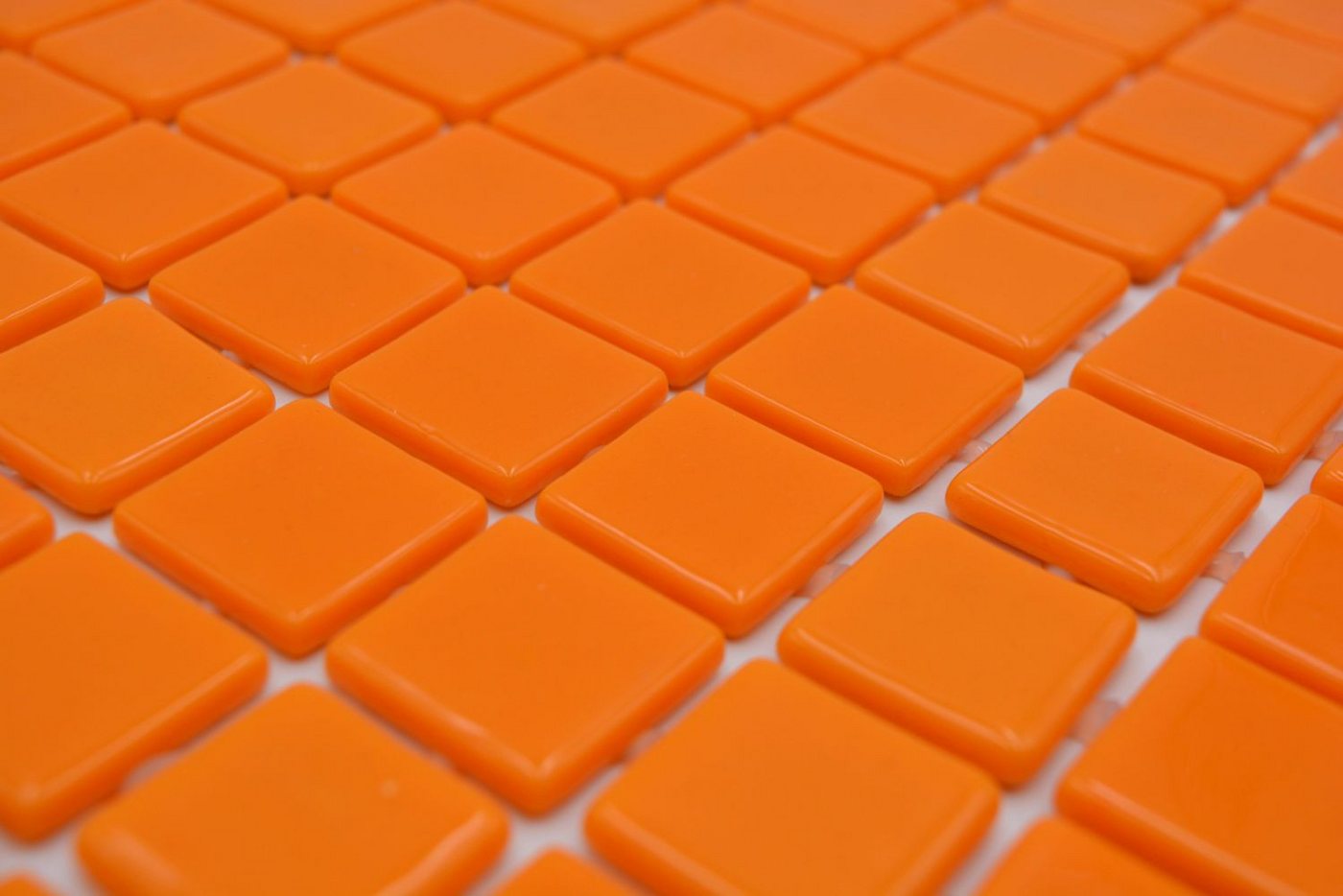 Mosani Mosaikfliesen Recycling Glasmosaik Mosaikfliesen orange glänzend Bild 3