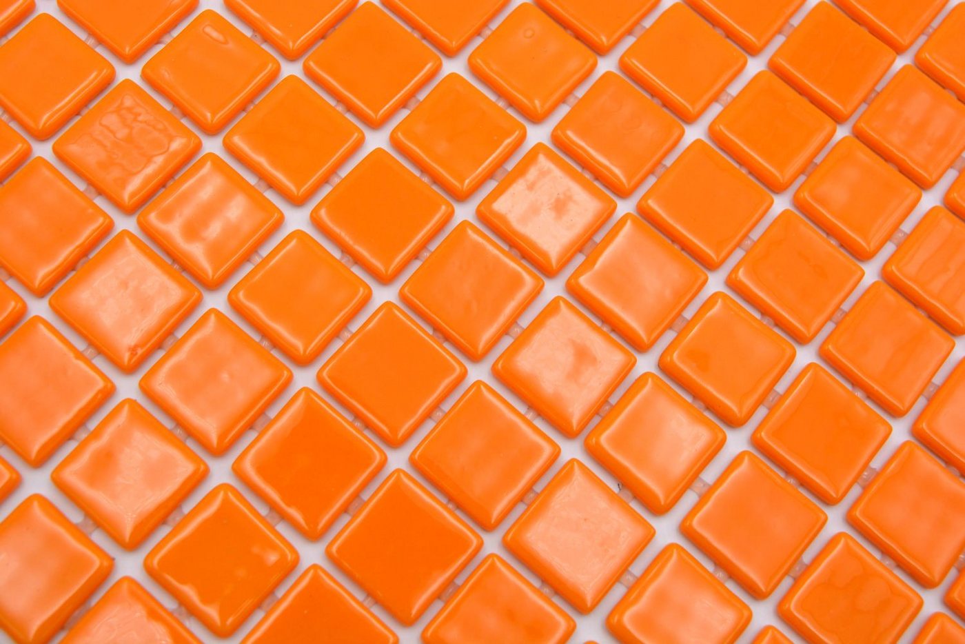 Mosani Mosaikfliesen Recycling Glasmosaik Mosaikfliesen orange glänzend Bild 5
