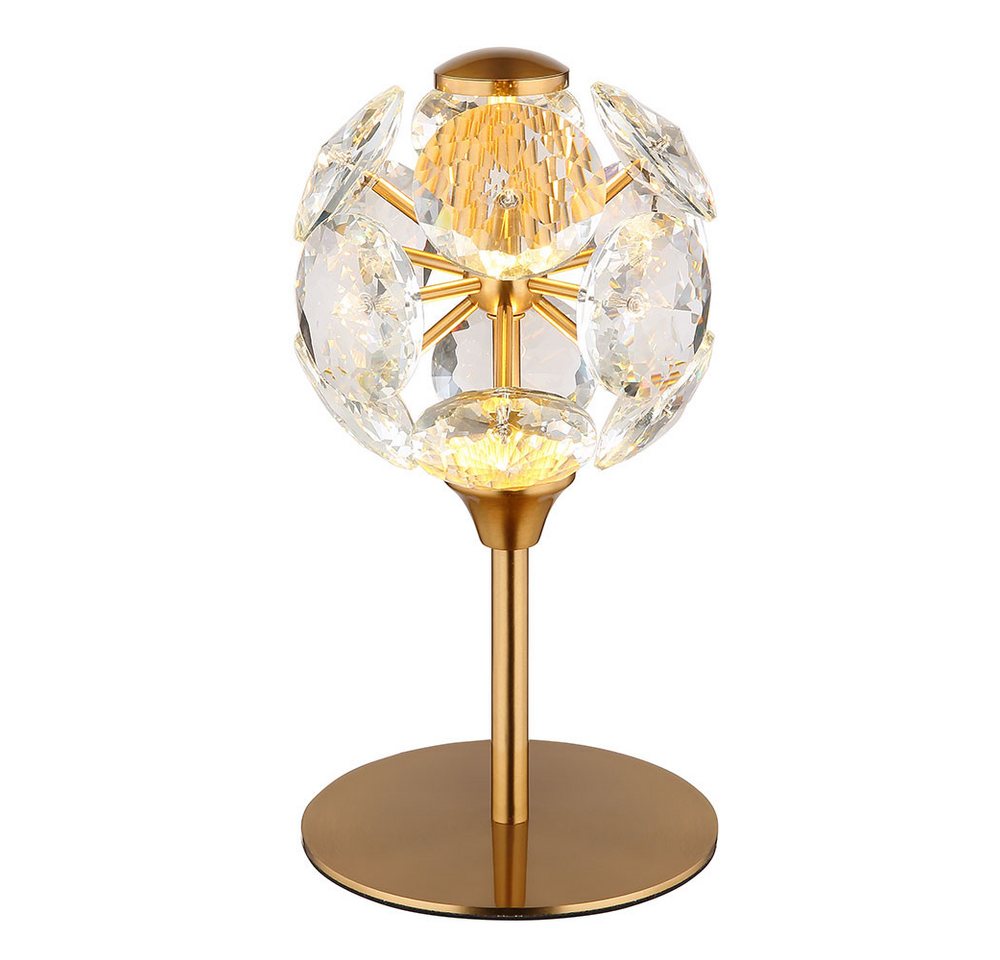 GLOBO LIGHTING LED Tischleuchte, LED-Leuchtmittel fest verbaut, Warmweiß, Tischlampe Nachttischlampe Tischleuchte Kristalllampe LED H 26,5 cm Bild 4
