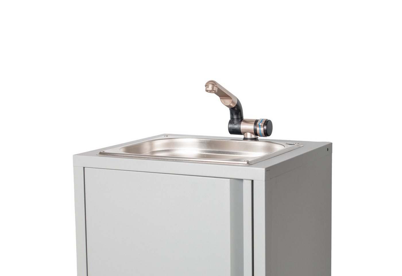 ad-ideen Waschbecken Mobiles Handwaschbecken 230V Wochenmarkt Gastro Camping Grau