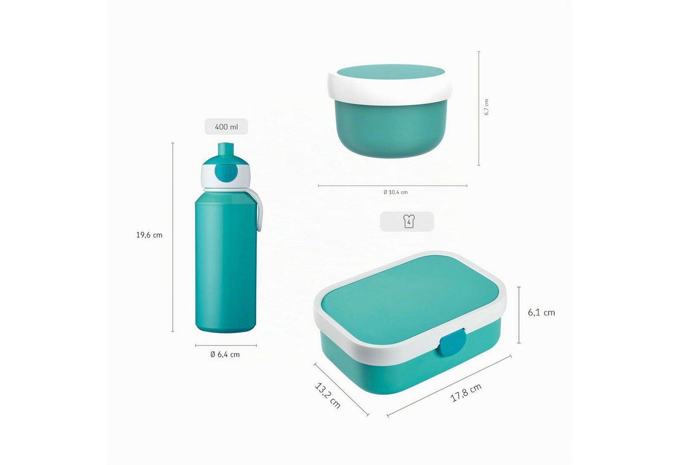 Mepal Lunchbox Lunchset für Kindergarten und Schule, Paw Patrol Design, robust, spülmaschinengeeignet, kindgerechte Bedienung, perfekt für unterwegs Bild 2