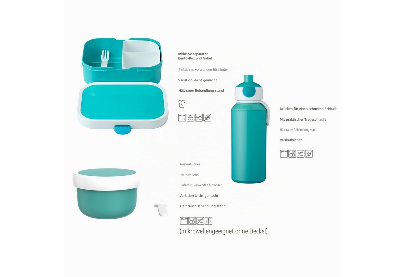 Mepal Lunchbox Lunchset für Kindergarten und Schule, Paw Patrol Design, robust, spülmaschinengeeignet, kindgerechte Bedienung, perfekt für unterwegs Bild 4