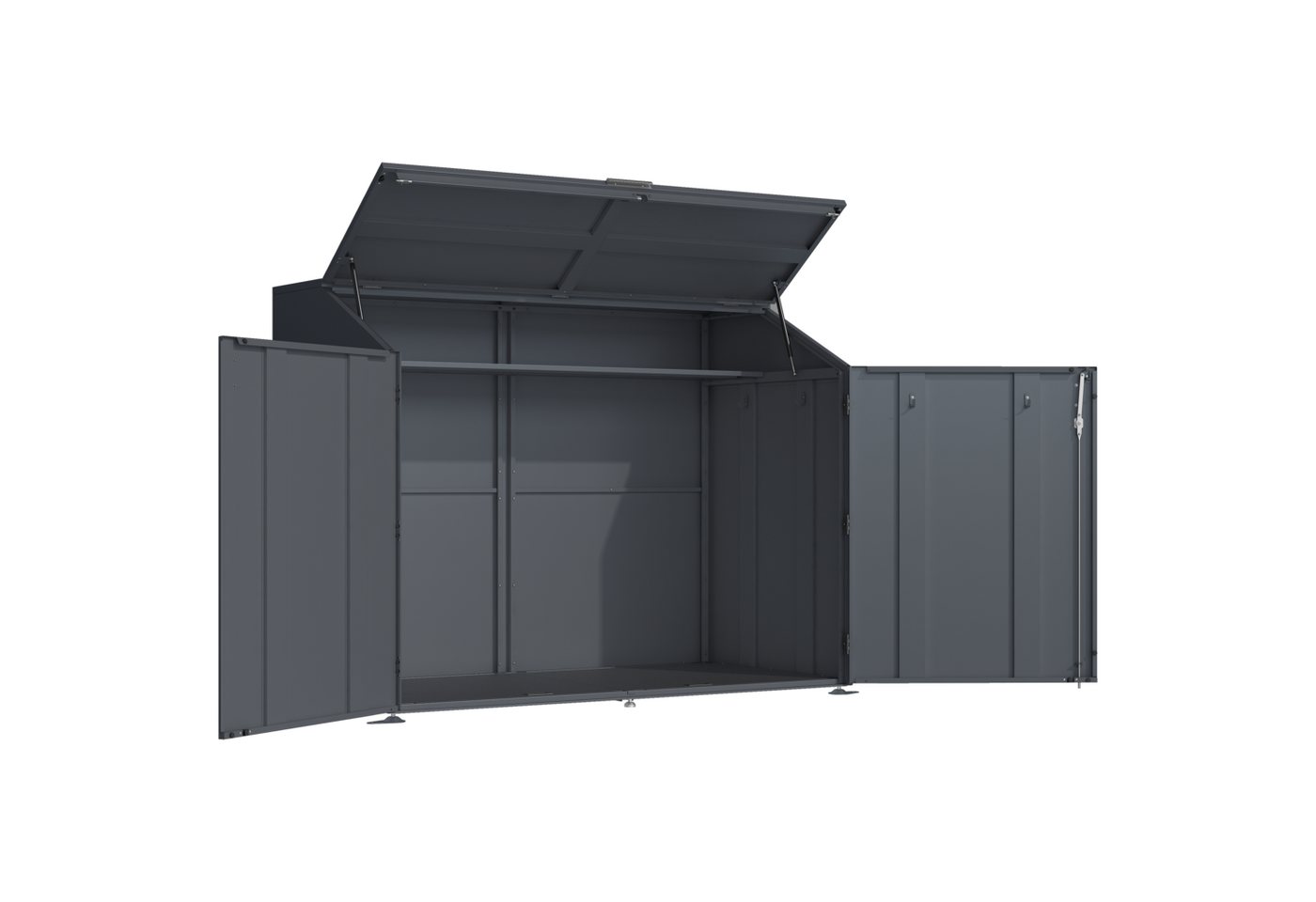 ESTEXO Gerätehaus Fahrradgarage Fahrradbox Metall Box 200x100x157 cm abschließbar für