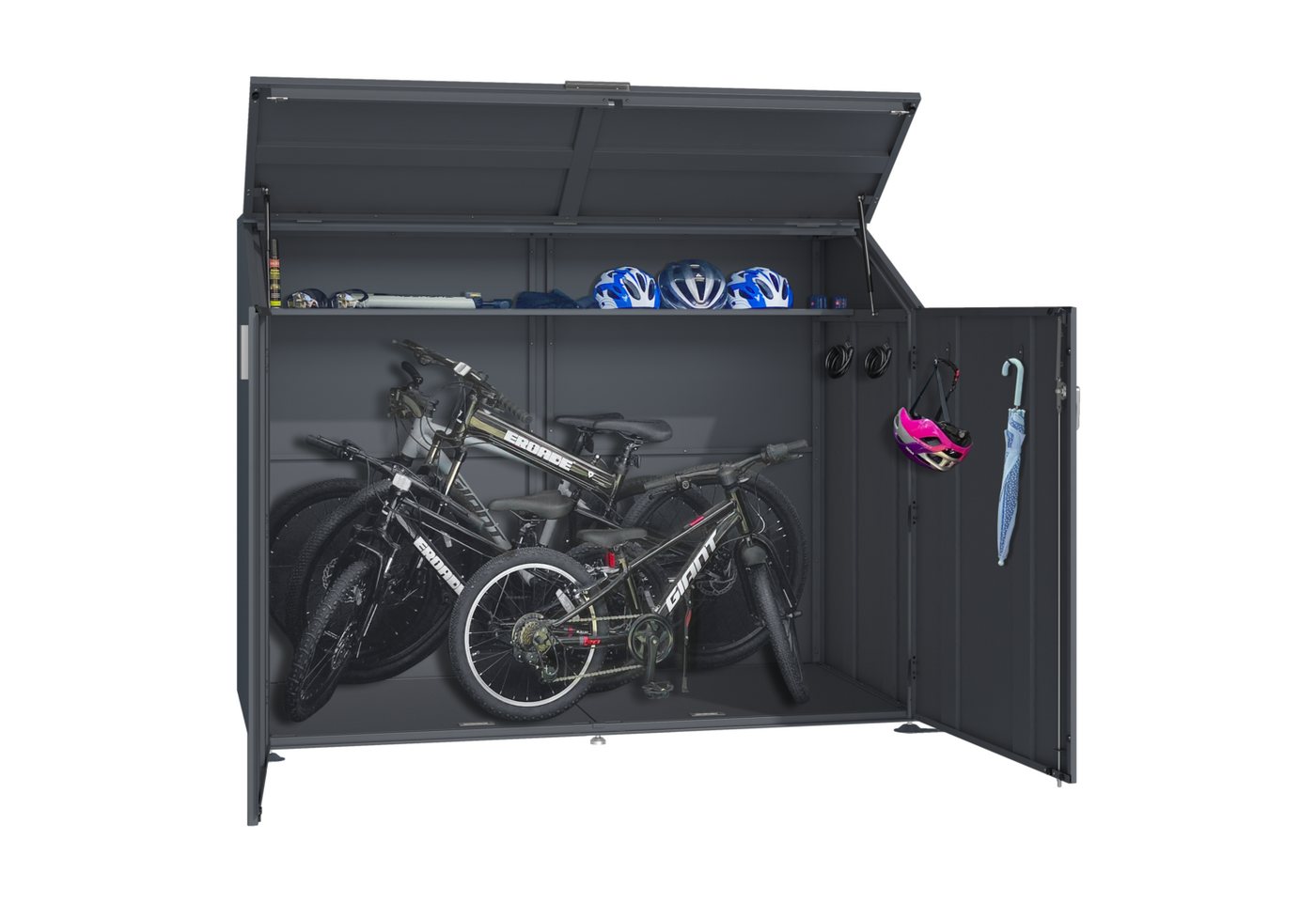 ESTEXO Gerätehaus Fahrradgarage Fahrradbox Metall Box 200x100x157 cm abschließbar für Bild 4