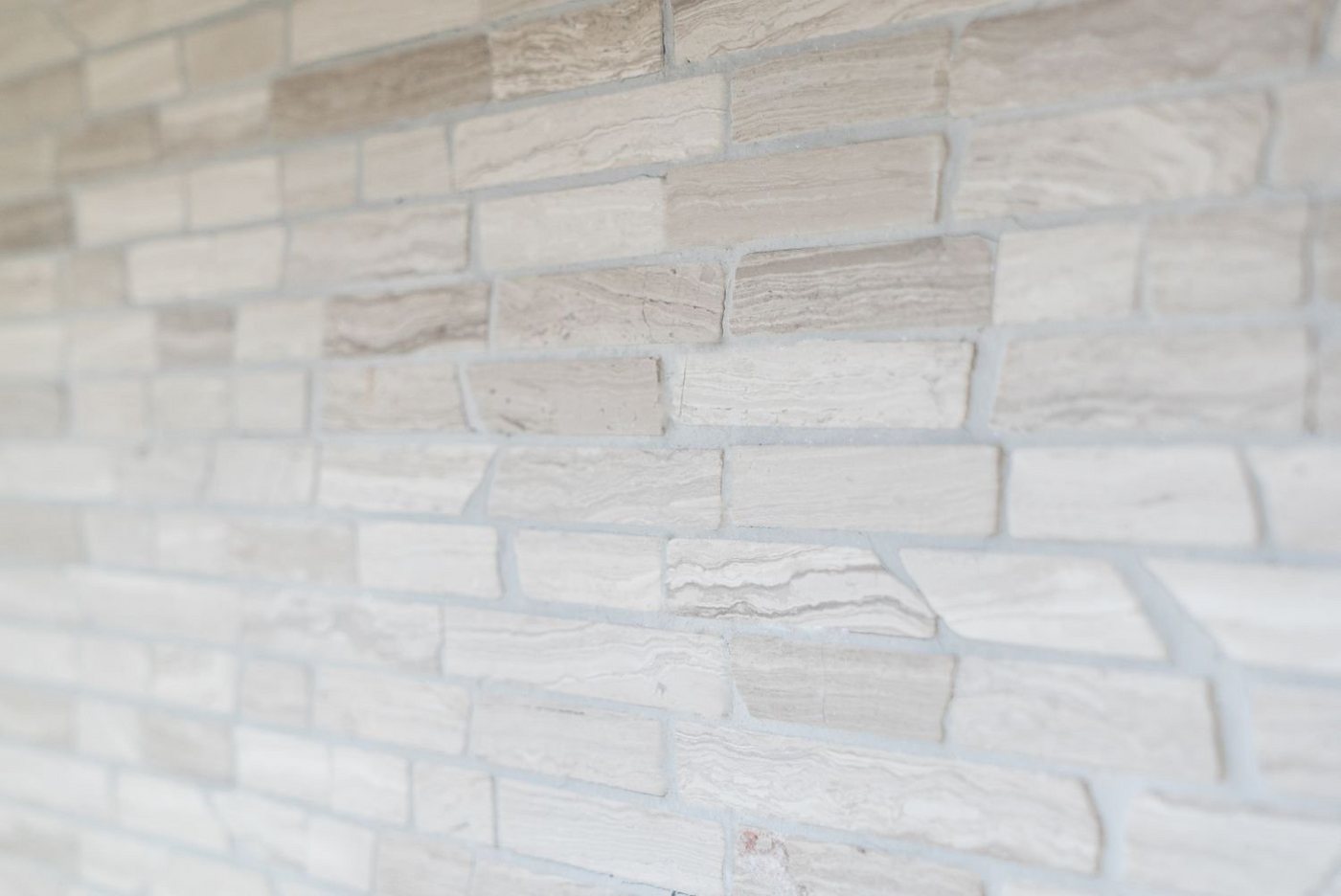 Mosani Mosaikfliesen Mosaik Marmor Naturstein Brick Verbund Stäbchen hellgrau