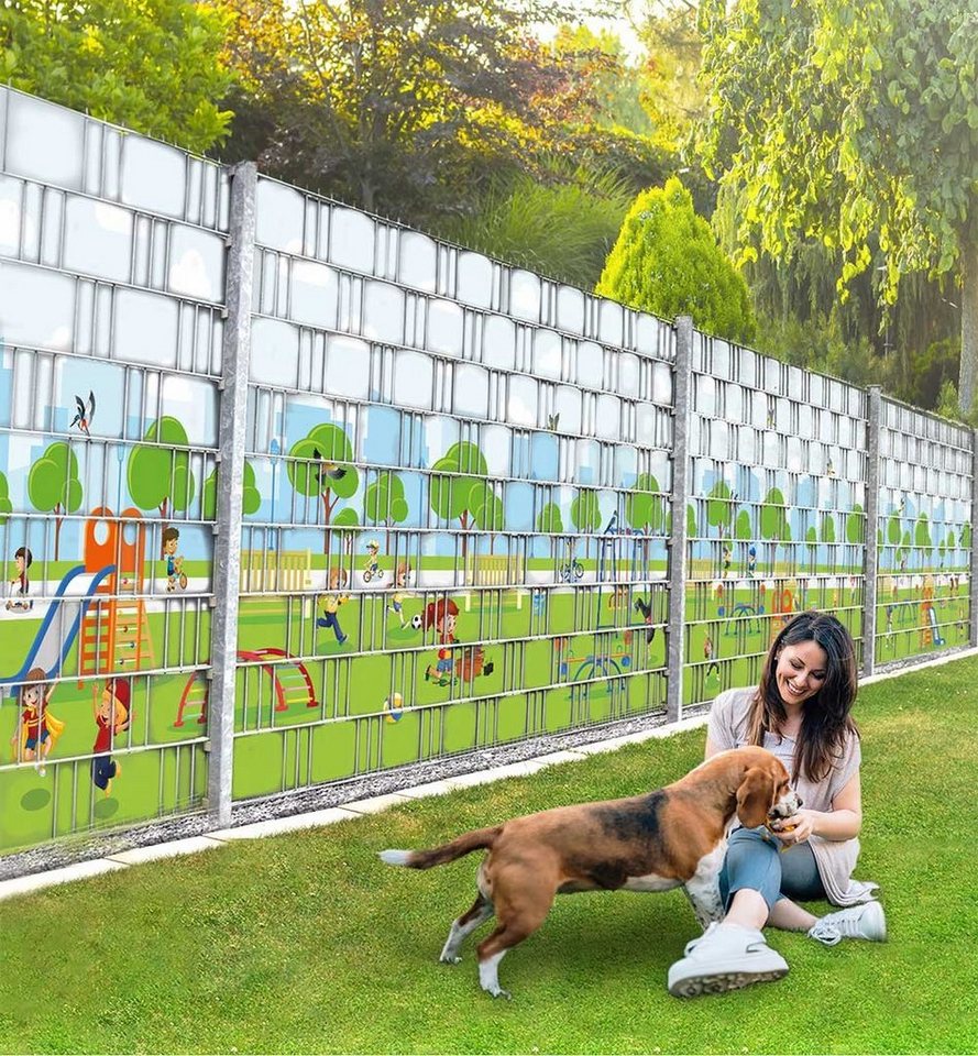 MyMaxxi Sichtschutzstreifen Sichtschutzstreifen spielende Kinder Sichtschutz Garten Zaun, (spielende Kinder) Bild 5