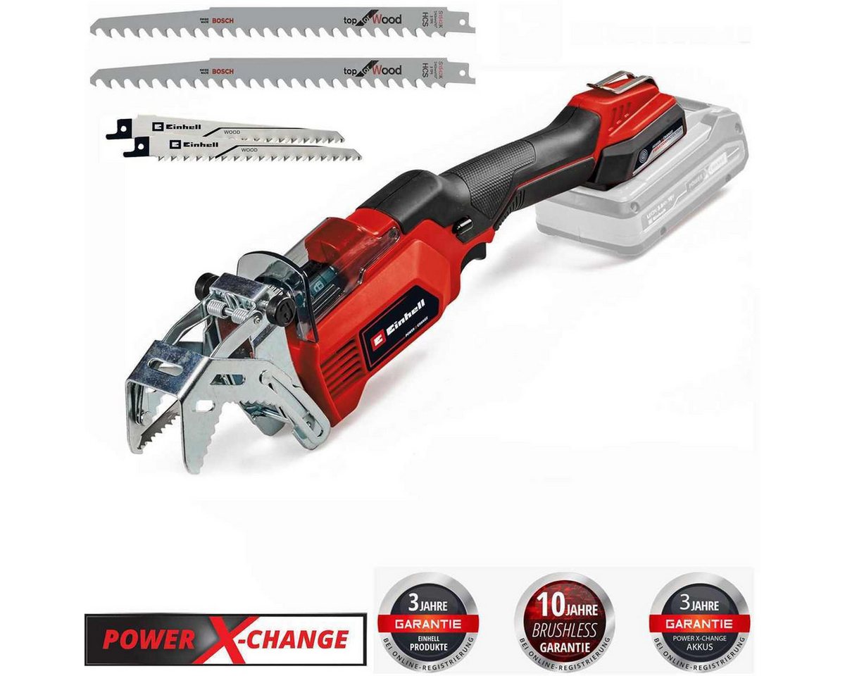 Einhell Akku-Säbelsäge Akkuastsäge GE-GS 18/150 Li-Solo 18V inkl- 2 kwb + 2 Extra Sägeblätter