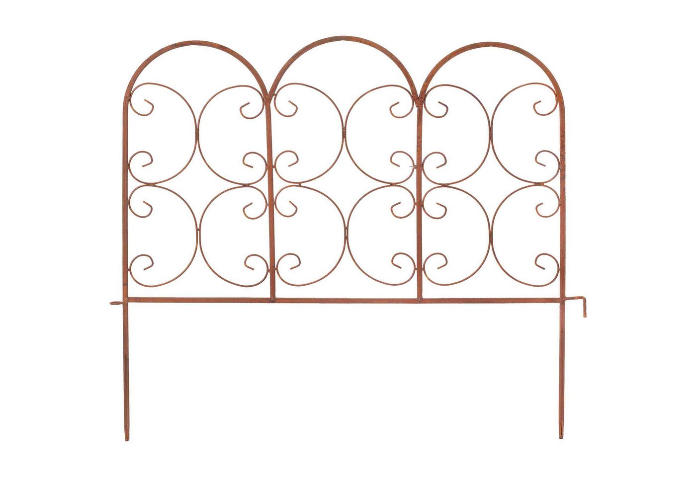 B&S Beetbegrenzung Metall 53 cm breit mit 3 fach geschwungenen Bögen, LxH: 53x31 cm