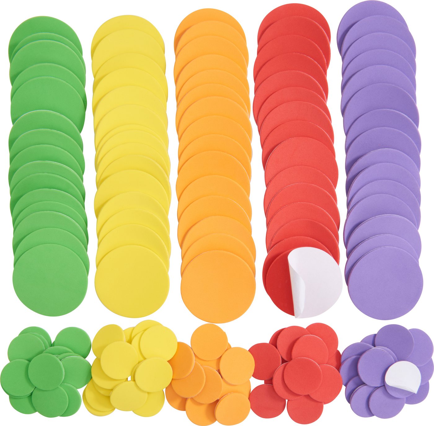 VBS XXL Moosgummi Bunt, selbstklebend, 150 Stück