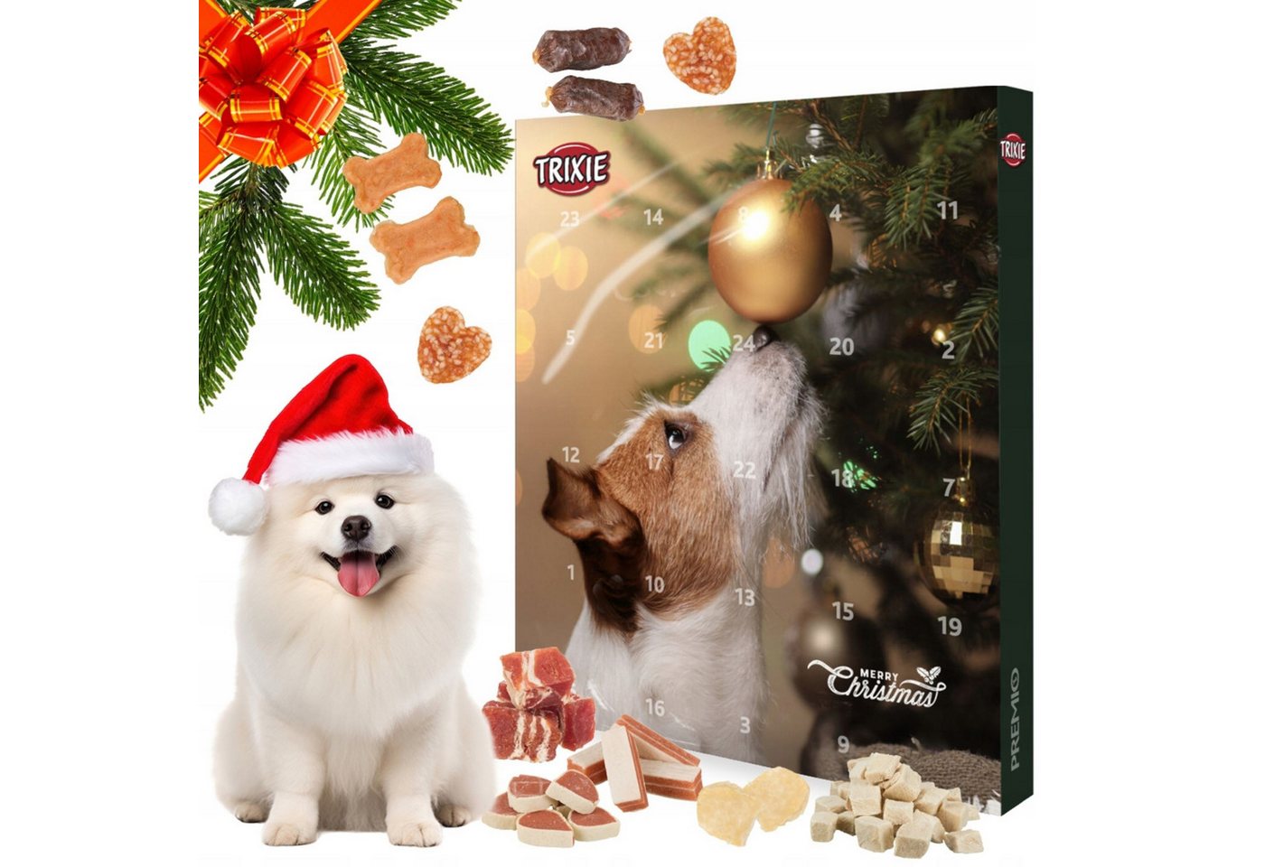 TRIXIE Hunde-Adventskalender TRIXIE PREMIO Adventskalender für Hunde - 24 Leckerlis in 8 Sorten Bild 2