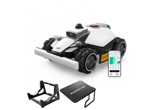 Mammotion Rasenmähroboter LUBA Mini 2 AWD Mähroboter ohne Begrenzungsdraht, bis 1500 m² Rasenfläche, (mit Garage, Waschständer, 360° LiDAR + KI-Vision), Randmähen, DropMow, Auto-Kartierung, 80% Steigung, 4G Moudel, APP