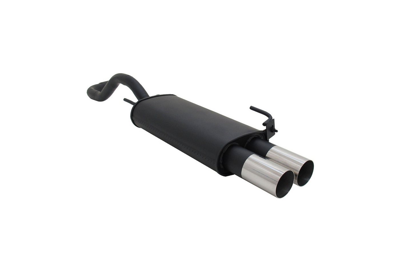 OMAC Auspuff-Flexrohr Novus Sportauspuff für VW Polo 4 6N / 6N2 2x76 Endschalldämpfer ABE, (1-tlg), Leicht austauschbar - Doppelter Ausgang Bild 2