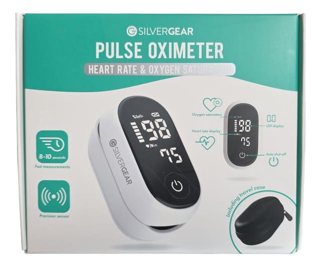Silvergear Pulsoximeter Silvergear Pulsoximeter + Aufbewahrungsbox