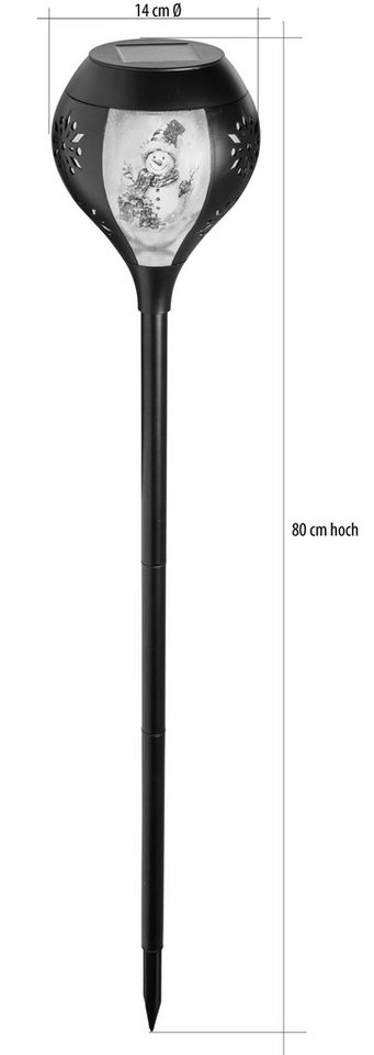 Northpoint LED Gartenleuchte Solar oder Batterie 2in1 Tischleuchte mit Dämmerungssensor Bild 3