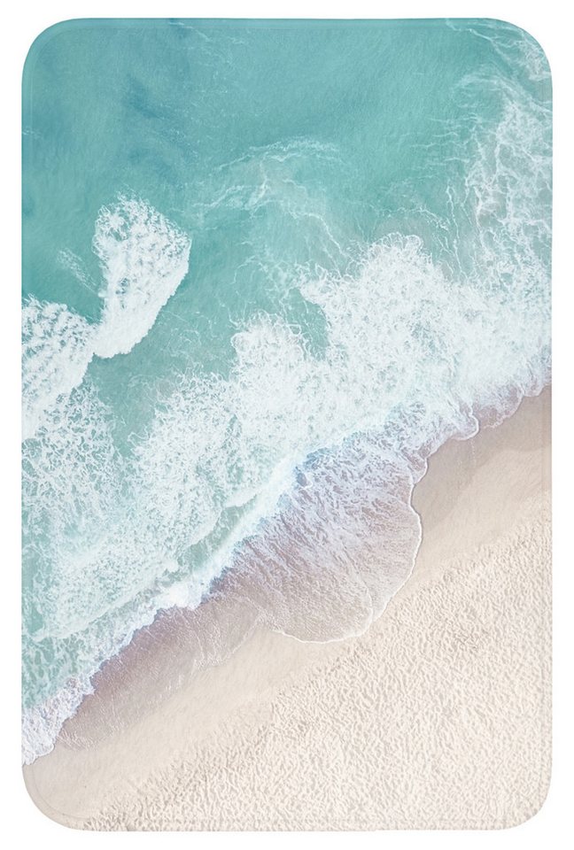 OnlyWow WC-Vorleger Strand - Meer - Natur - Sommer, Höhe 10 mm, Polyester, Rechteckig, WC Teppich, Toilettenvorleger, Toilettenteppich, Badematte 40x60 cm Bild 2