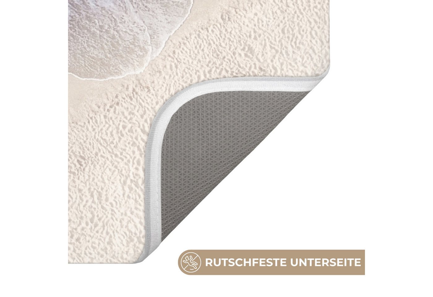 OnlyWow WC-Vorleger Strand - Meer - Natur - Sommer, Höhe 10 mm, Polyester, Rechteckig, WC Teppich, Toilettenvorleger, Toilettenteppich, Badematte 40x60 cm Bild 3