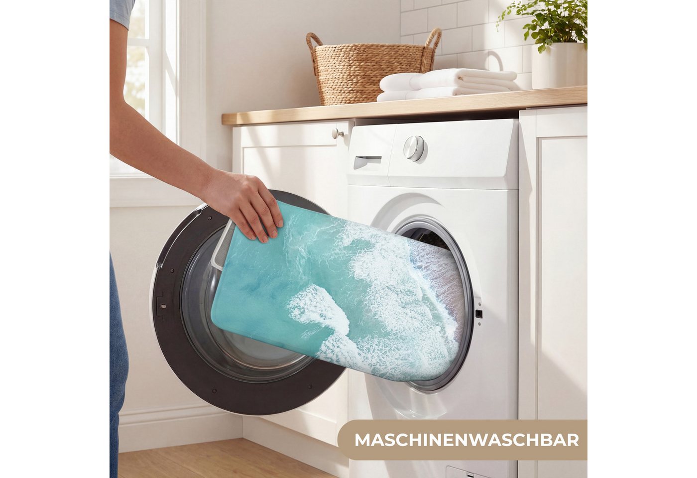 OnlyWow WC-Vorleger Strand - Meer - Natur - Sommer, Höhe 10 mm, Polyester, Rechteckig, WC Teppich, Toilettenvorleger, Toilettenteppich, Badematte 40x60 cm Bild 5