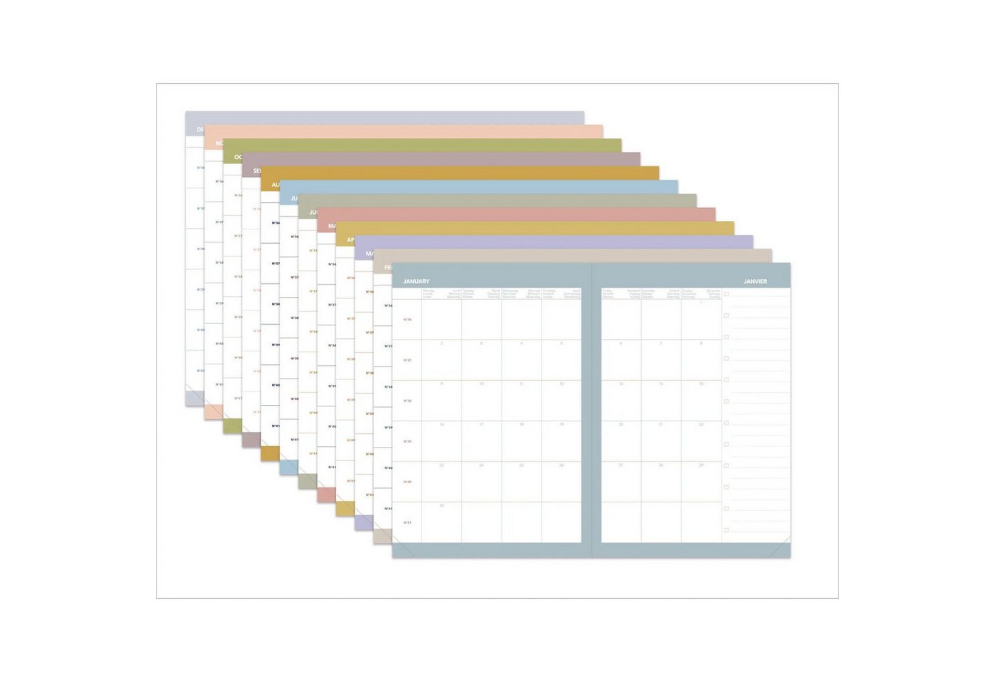 Quo Vadis Lehrerkalender Minister Sept Color vz ML Céleste rosa 2026 / 2027 Bild 2