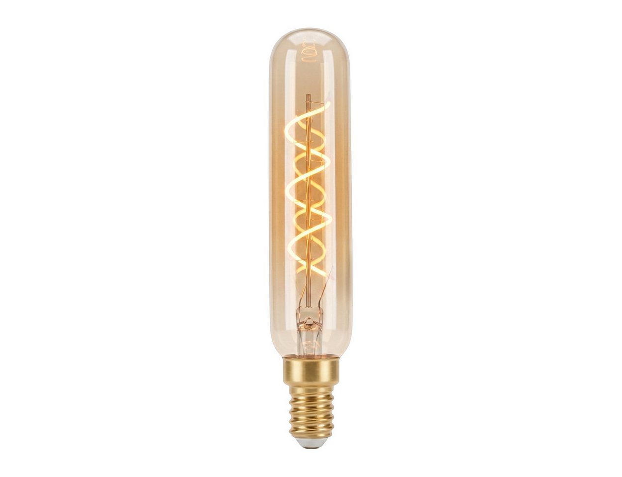 hofstein LED-Leuchtmittel 4er Set Glühbirne Warmweiß dimmbar 4 Watt, E14, 2700 Kelvin, 320 Lumen, Röhre Vintage, Filament Spirale, Amber Bild 2