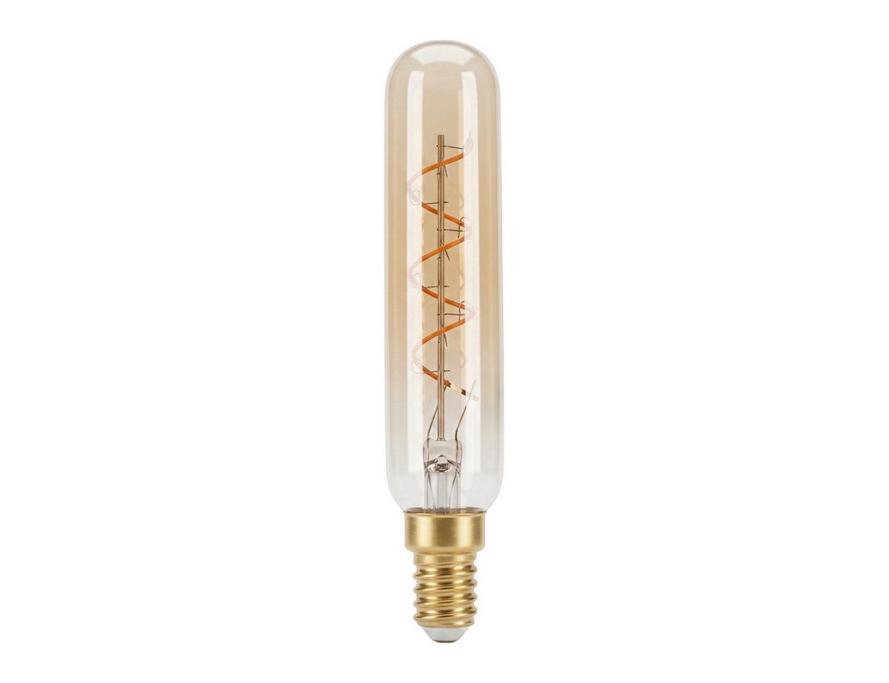 hofstein LED-Leuchtmittel 4er Set Glühbirne Warmweiß dimmbar 4 Watt, E14, 2700 Kelvin, 320 Lumen, Röhre Vintage, Filament Spirale, Amber Bild 4