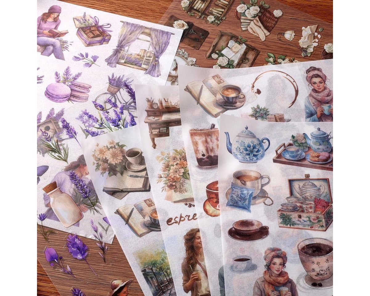 Kraftverdia Sticker Scrapbook Sticker Set: 20 Aufkleber für Journaling & DIY Bild 2