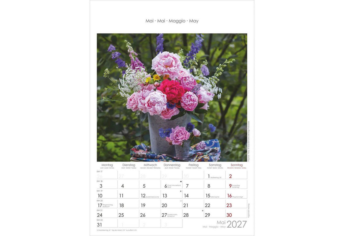 Wandkalender Blumen 2027 Bild 4