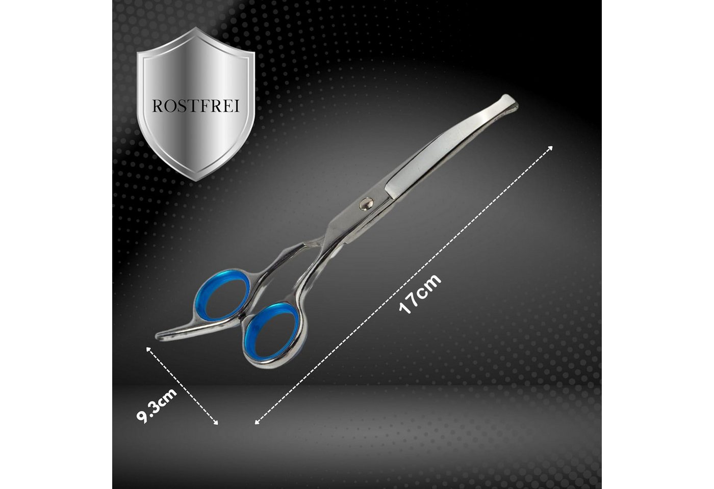 Fyrove Scheren-Set Scherenset für Hunde, Profiset inkl Tasche und Kamm, Hundefellpflege, (6-tlg., 6-teilig), Schere,Gebogene,Gerade Schere, Fellpflegekamm Bild 2