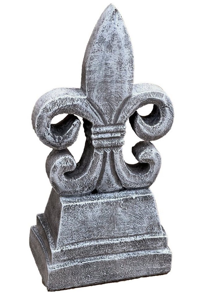 Stone and Style Gartenfigur Frostfeste Steinfigur Lilie Fleur de Lys