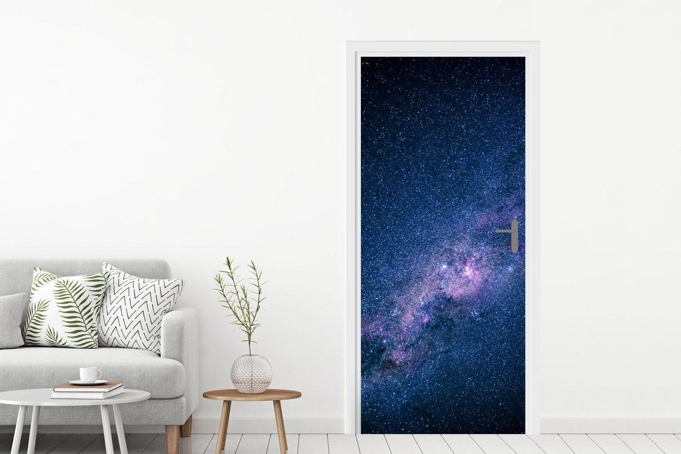 MuchoWow Türtapete Galaxie - Sterne - Weltraum - Jungen - Mädchen - Kinder, Matt, bedruckt, (1 St), Selbstklebende Tapete, Folie für Möbel, 75x205 cm Bild 3